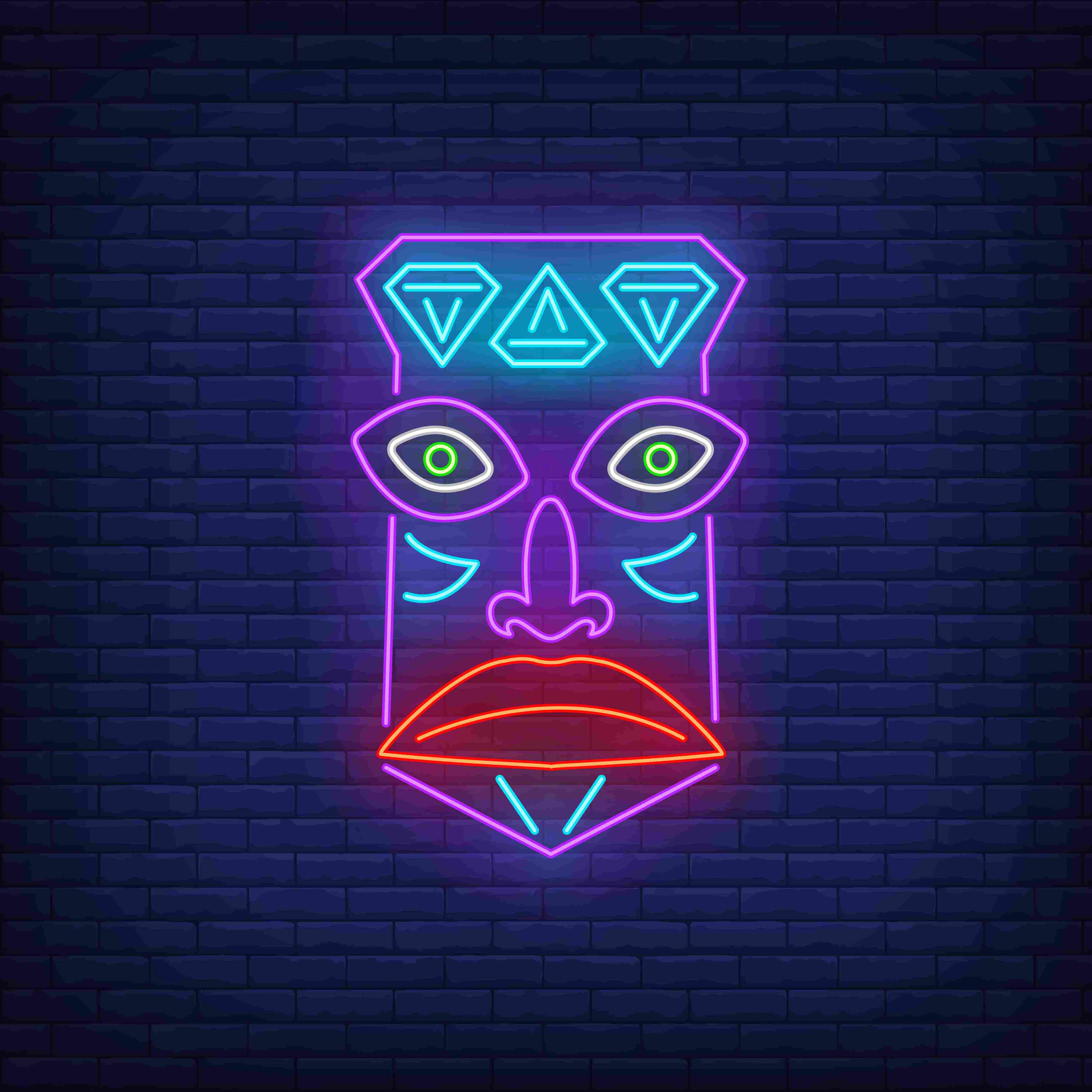 Glowing holographic coconut